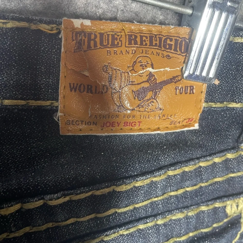 True Religion Women's Joey Big T Jeans Vera Cruz Dark Wash  Size 26 READ - Picture 4 of 11